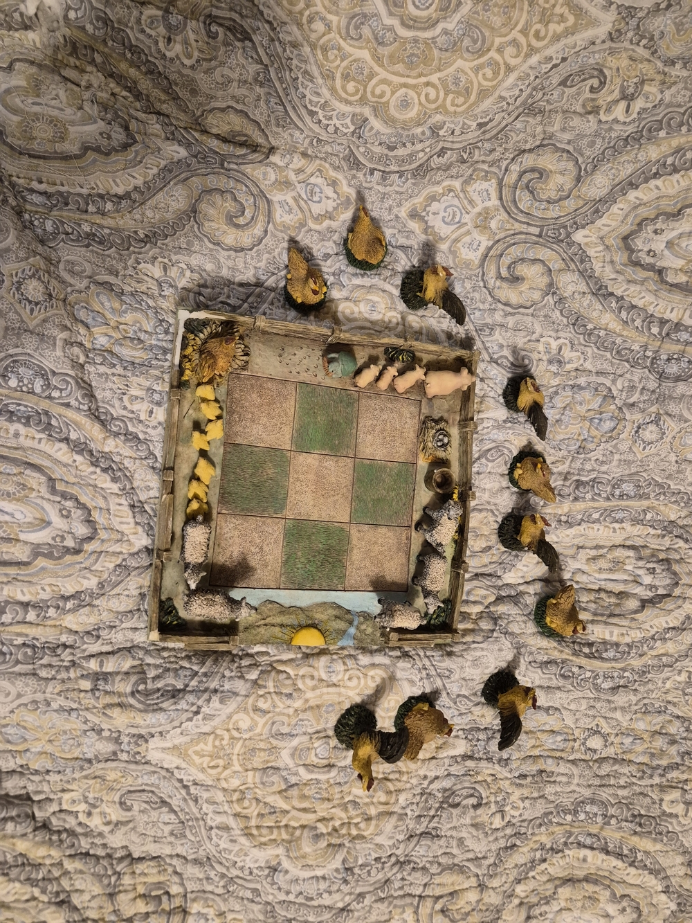 Southern Living At Home Farm Game Set with Yellow and Green Accents